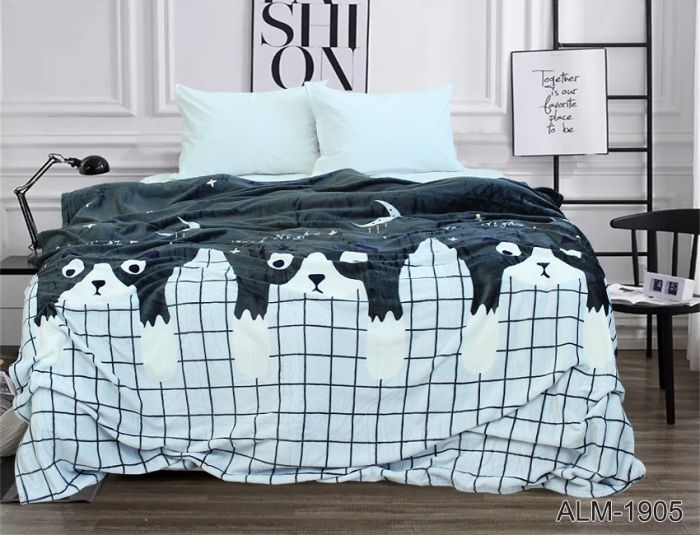 Плед велсофт (мікрофібра) 200*220 см ALM1905