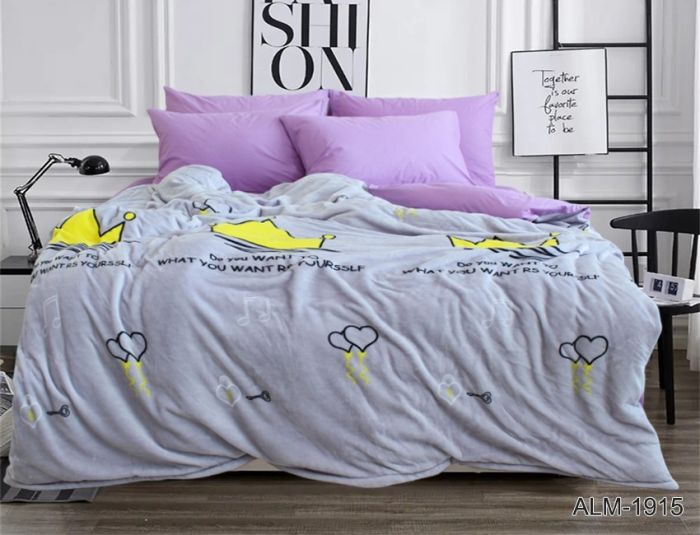 Плед велсофт (мікрофібра) 200*220 см ALM1915