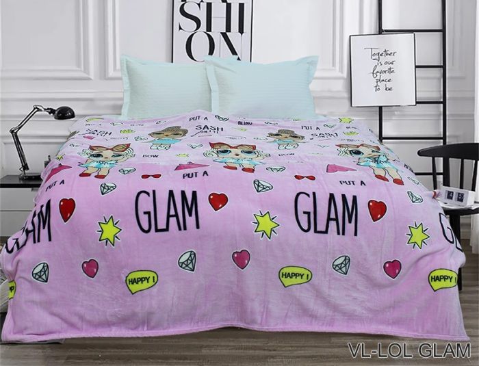 Плед велсофт (мікрофібра) 200*220 см LOL GLAM