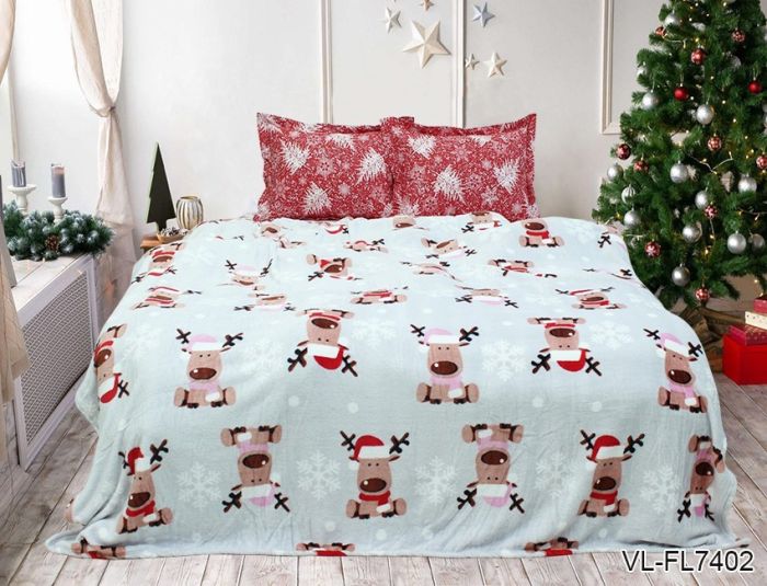 Плед велсофт (мікрофібра) 160*220 см VL-FL7402