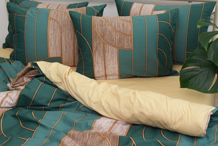 Комплект постільної білизни двоспальний Сатин S528