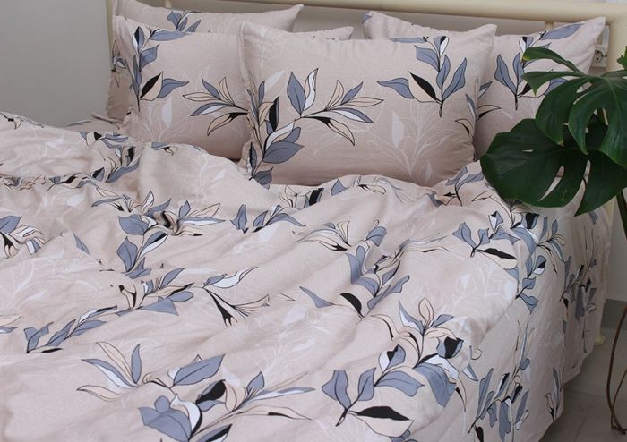 Комплект постільної білизни євро Сатин S519