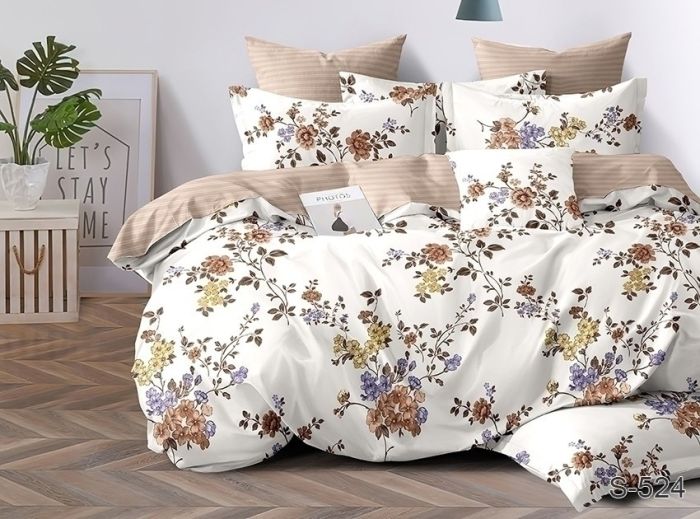 Комплект постільної білизни євро наволочки 50*70см Сатин S524