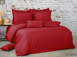 Комплект постільної білизни двоспальний наволочки 50*70см Страйп-Сатин LUXURY ST-1058