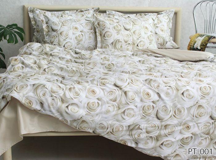 Комплект постільної білизни двоспальний наволочки 50*70см Сатин Премиум PT-001д