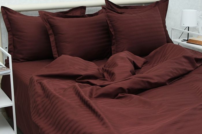 Комплект постільної білизни двоспальний наволочки 50*70см Страйп-Сатин Multistripe MST-8