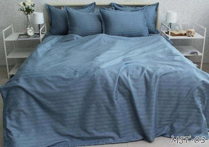 Комплект постільної білизни сімейний наволочки 50*70см Страйп-Сатин Multistripe MST-3
