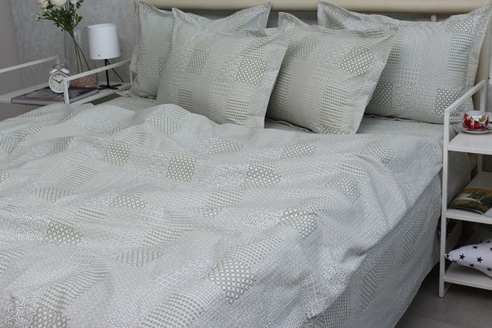 Комплект постільної білизни двоспальний наволочки 70*70см Ранфорс Gofre RG-14