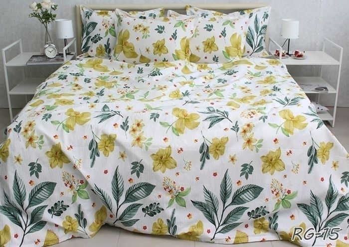 Комплект постільної білизни сімейний наволочки 50*70см Ранфорс Gofre RG-15