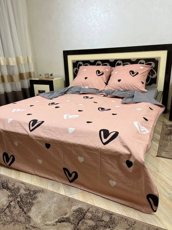 Комплект постільної білизни двоспальний Премиум 02-014-1 Бязь наволочки 50*70см