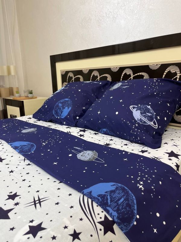 Комплект постільної білизни двоспальний Премиум 02-014-4 Бязь наволочки 50*70см