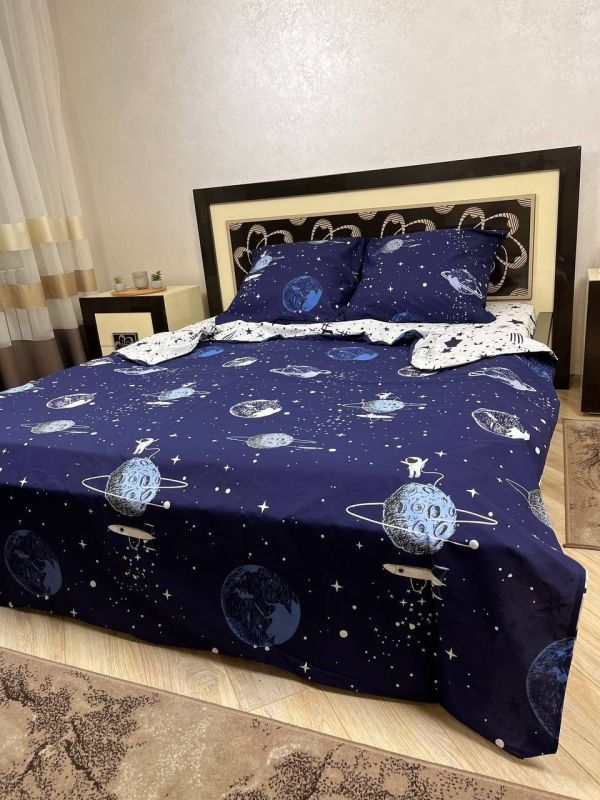 Комплект постільної білизни двоспальний Премиум 02-014-8 Бязь наволочки 70*70см