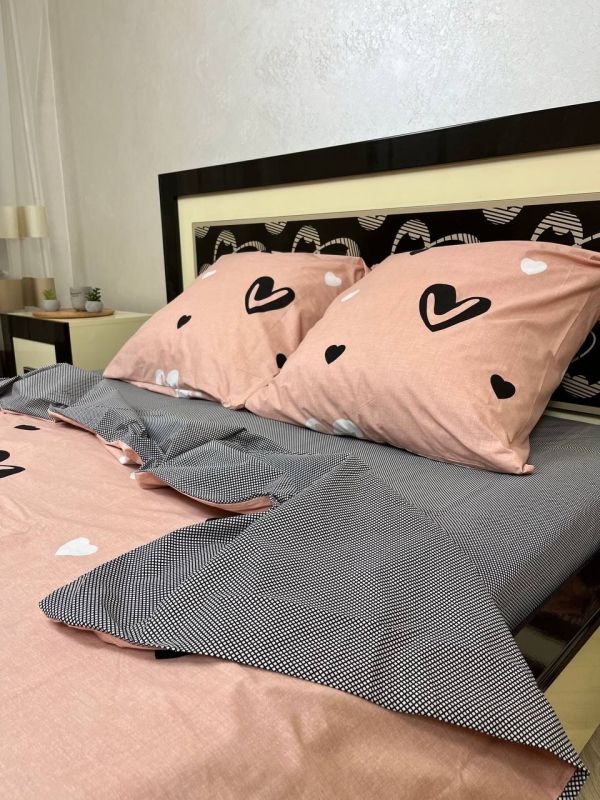 Комплект постільної білизни євро Премиум 03-007-4 Бязь наволочки 70*70см