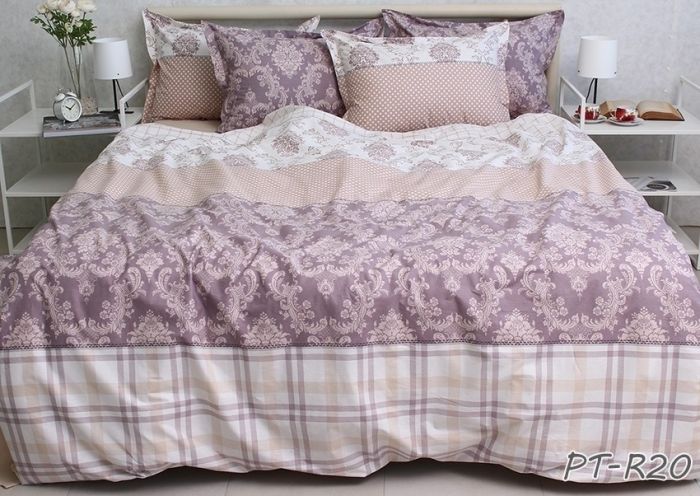 Комплект постільної білизни двоспальний наволочки 70*70см TURKISH COTTON PT-R20