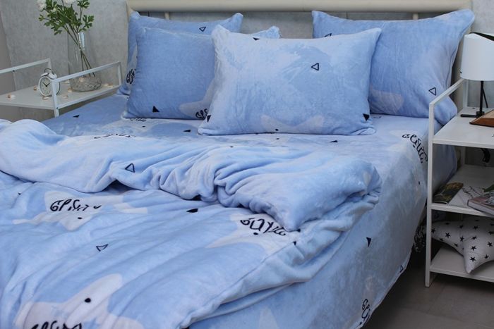 Комплект постільної білизни двоспальний наволочки 50*70см велсофт (мікрофібра) ALM1903