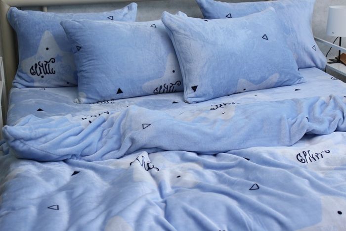 Комплект постільної білизни двоспальний наволочки 50*70см велсофт (мікрофібра) ALM1903