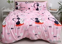 Комплект постільної білизни двоспальний наволочки 50*70см велсофт (мікрофібра) ALM1909