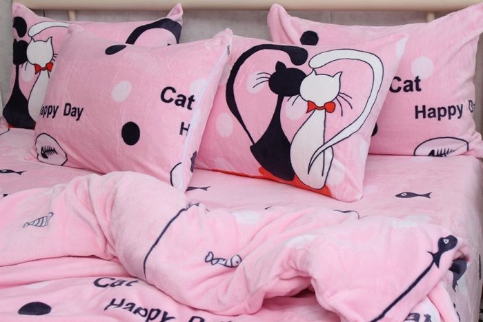 Комплект постільної білизни двоспальний наволочки 50*70см велсофт (мікрофібра) ALM1909