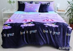 Комплект постільної білизни двоспальний наволочки 50*70см велсофт (мікрофібра) ALM1910