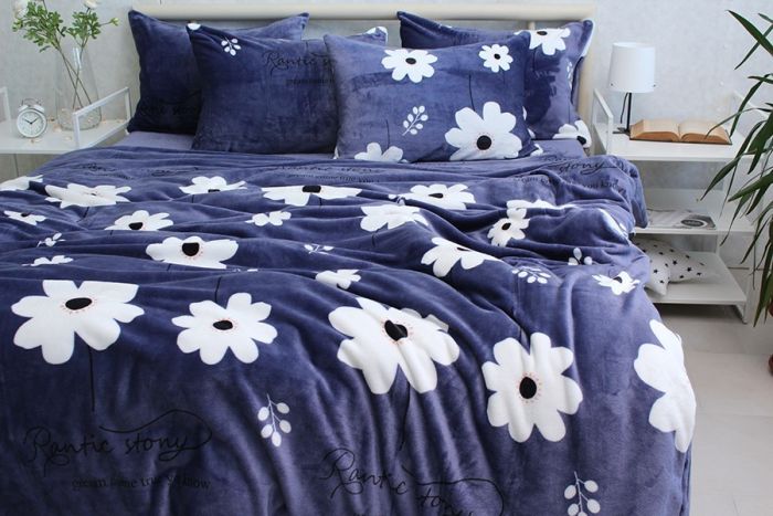 Комплект постільної білизни двоспальний наволочки 50*70см велсофт (мікрофібра) ALM1913