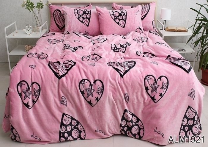 Комплект постільної білизни двоспальний наволочки 50*70см велсофт (мікрофібра) ALM1921