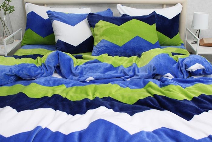 Комплект постільної білизни двоспальний наволочки 50*70см велсофт (мікрофібра) ALM1925