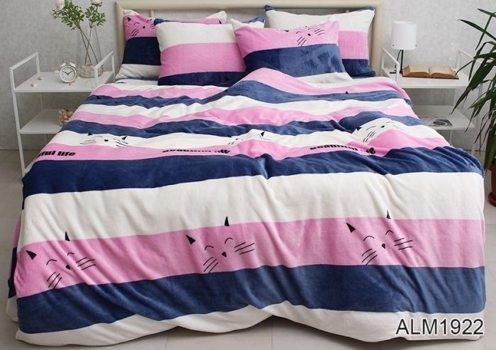 Комплект постільної білизни євро наволочки 50*70см велсофт (мікрофібра) ALM1922