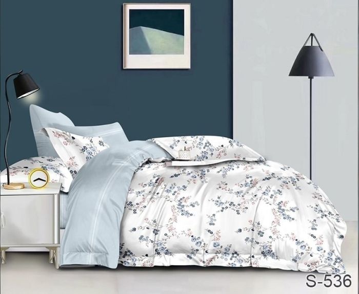 Комплект постільної білизни двоспальний наволочки 50*70см Сатин S536