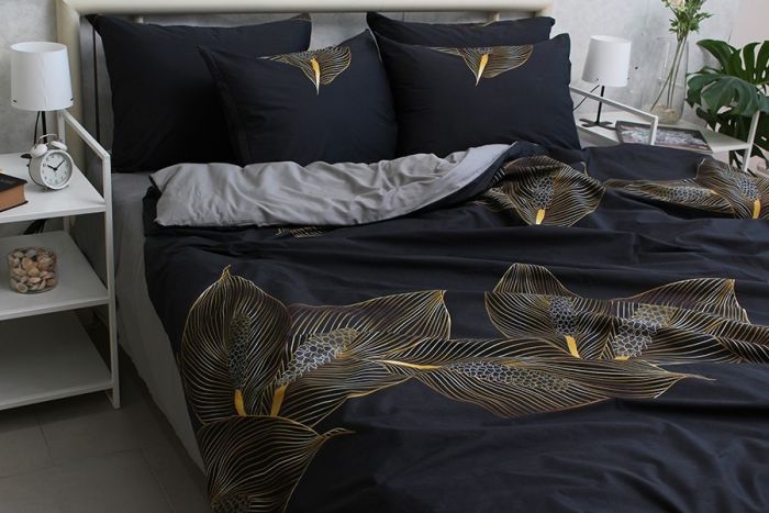 Комплект постільної білизни двоспальний наволочки 50*70см Сатин S545