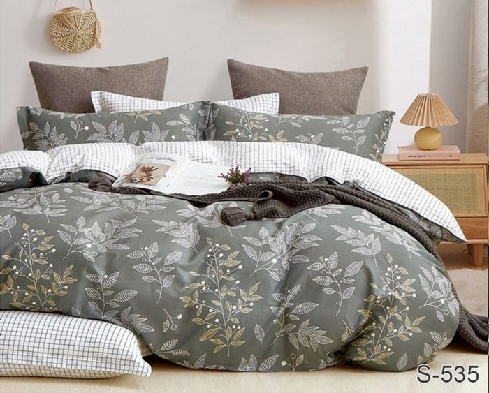 Комплект постільної білизни євро наволочки 50*70см Сатин S535