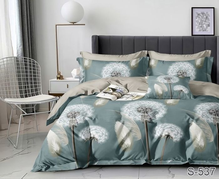 Комплект постільної білизни євро наволочки 50*70см Сатин S537