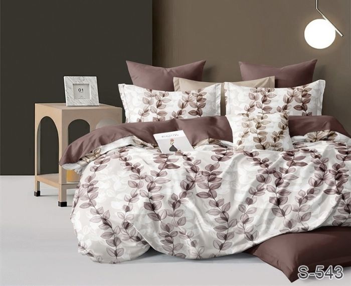 Комплект постільної білизни євро наволочки 50*70см Сатин S543