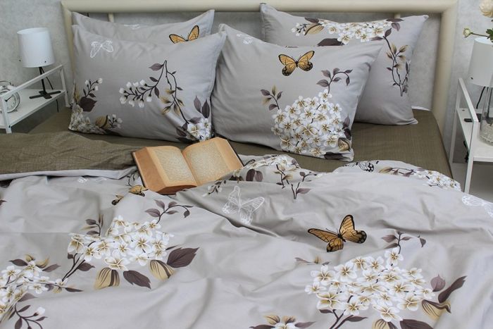 Комплект постільної білизни євро наволочки 50*70см Сатин S544