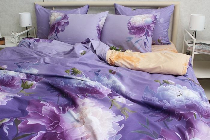 Комплект постільної білизни сімейний наволочки 70*70см Сатин S538