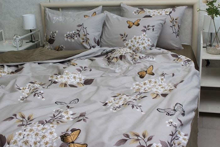 Комплект постільної білизни сімейний наволочки 70*70см Сатин S544