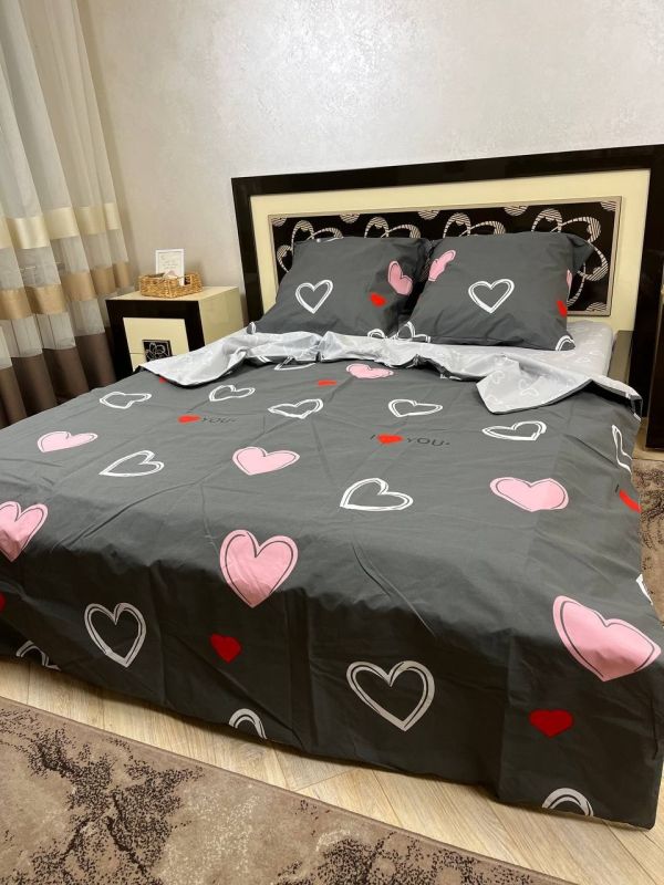 Комплект постільної білизни євро Премиум 03-007-1-1 Бязь наволочки 50*70см