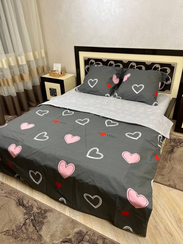 Комплект постільної білизни євро Премиум 03-007-1-1 Бязь наволочки 50*70см