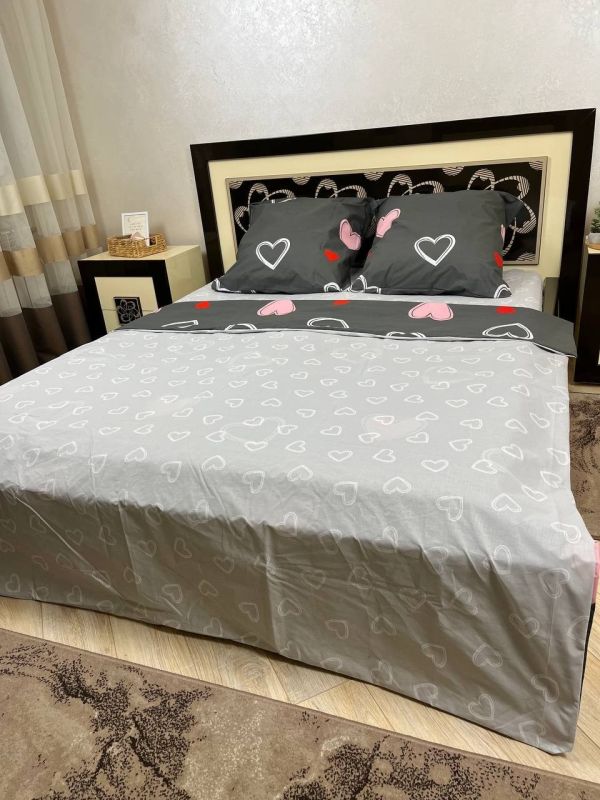 Комплект постільної білизни євро Премиум 03-007-1-1 Бязь наволочки 50*70см