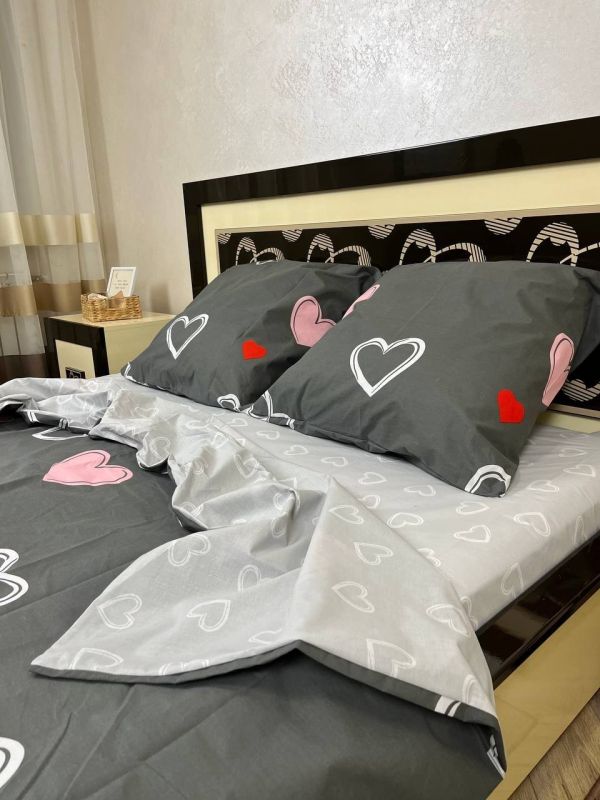 Комплект постільної білизни євро Премиум 03-007-1-1 Бязь наволочки 50*70см