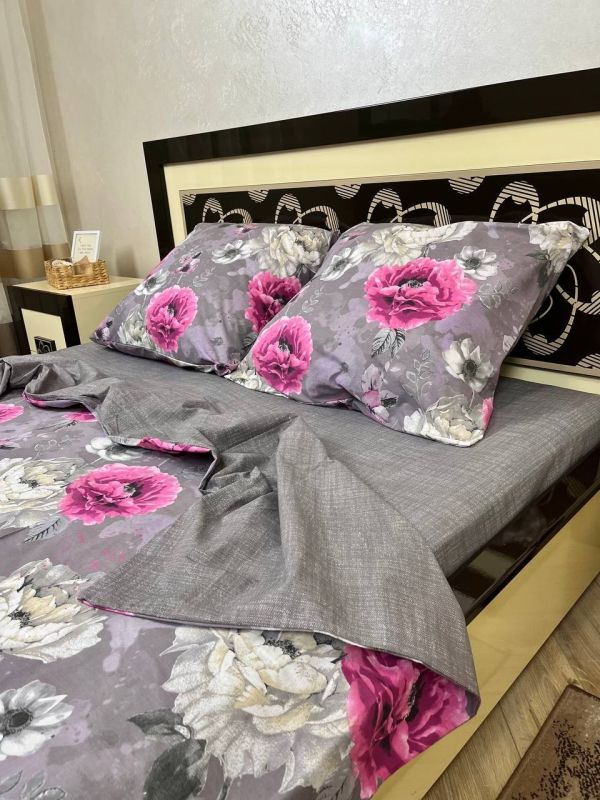 Комплект постільної білизни євро Премиум 03-007-1-2 Бязь наволочки 50*70см