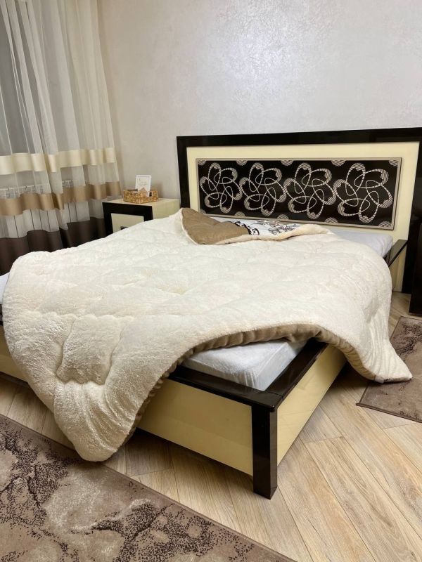 Ковдра-покривало фліс + вовна DR-02