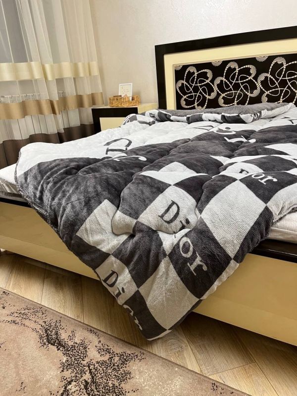 Ковдра-покривало фліс + вовна DR-03