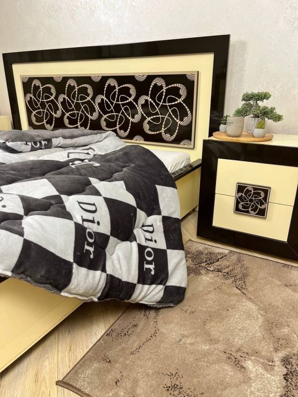 Ковдра-покривало фліс + вовна DR-03