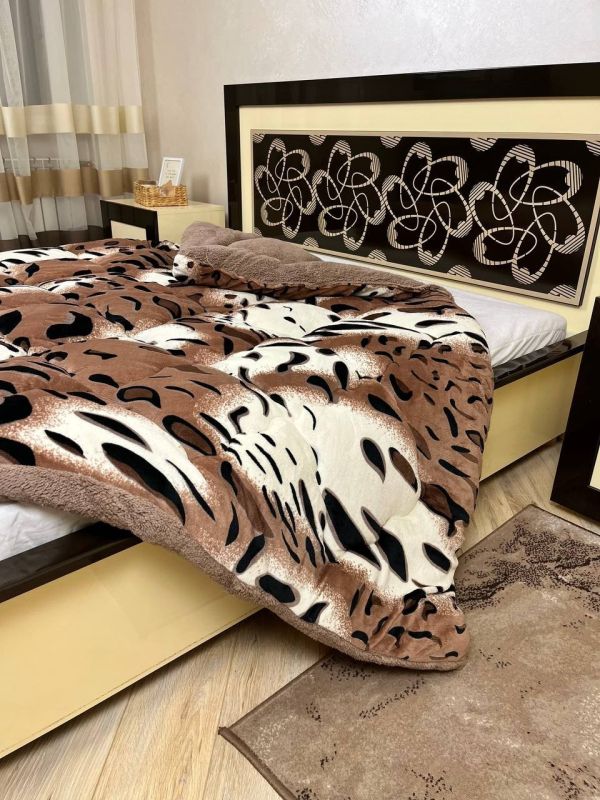 Ковдра-покривало фліс + вовна DR-04