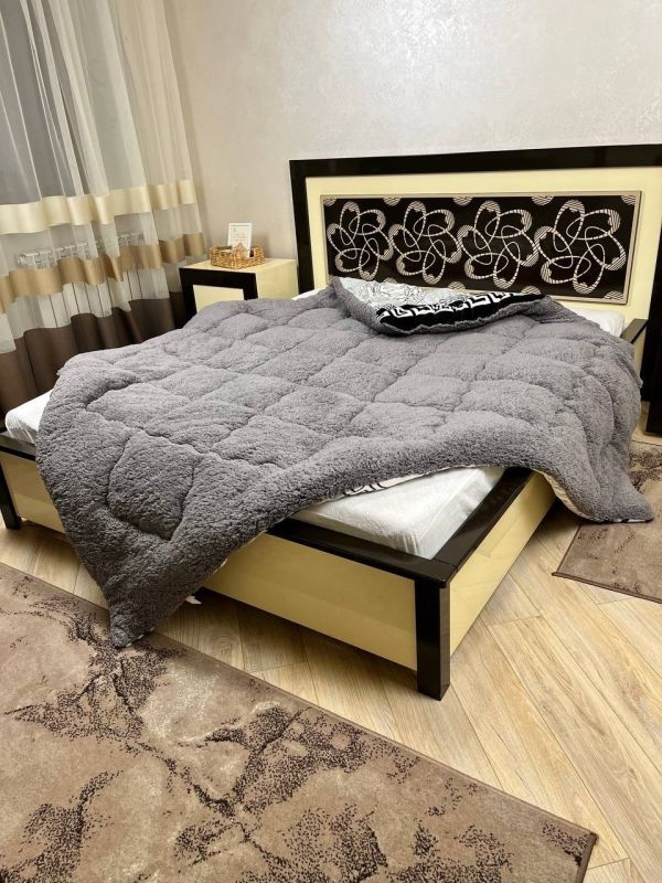 Ковдра-покривало фліс + вовна DR-06